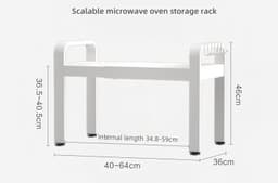 Uitschuifbare Magnetron en Oven Rek - Keukenopslag 36 x 63 cm — thumbnail 4
