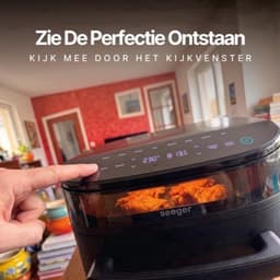 Heteluchtfriteuse XXL - 6 Liter Inhoud - 2850 Watt Vermogen - Zwart - Digitale Touchscreen Airfryer — thumbnail 5