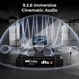 Soundbar 9.2.6ch Draadloos - 2000 W Vermogen - Tafelbladbevestiging - Zwart - Voor Thuisbioscoop — thumbnail 1