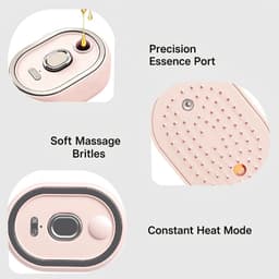 Elektrische stoomborstel, oplaadbaar, massagekam met luchtkussen en elektrische spray, 3-in-1 haarstoomborstel, voor alle haartypes — thumbnail 2