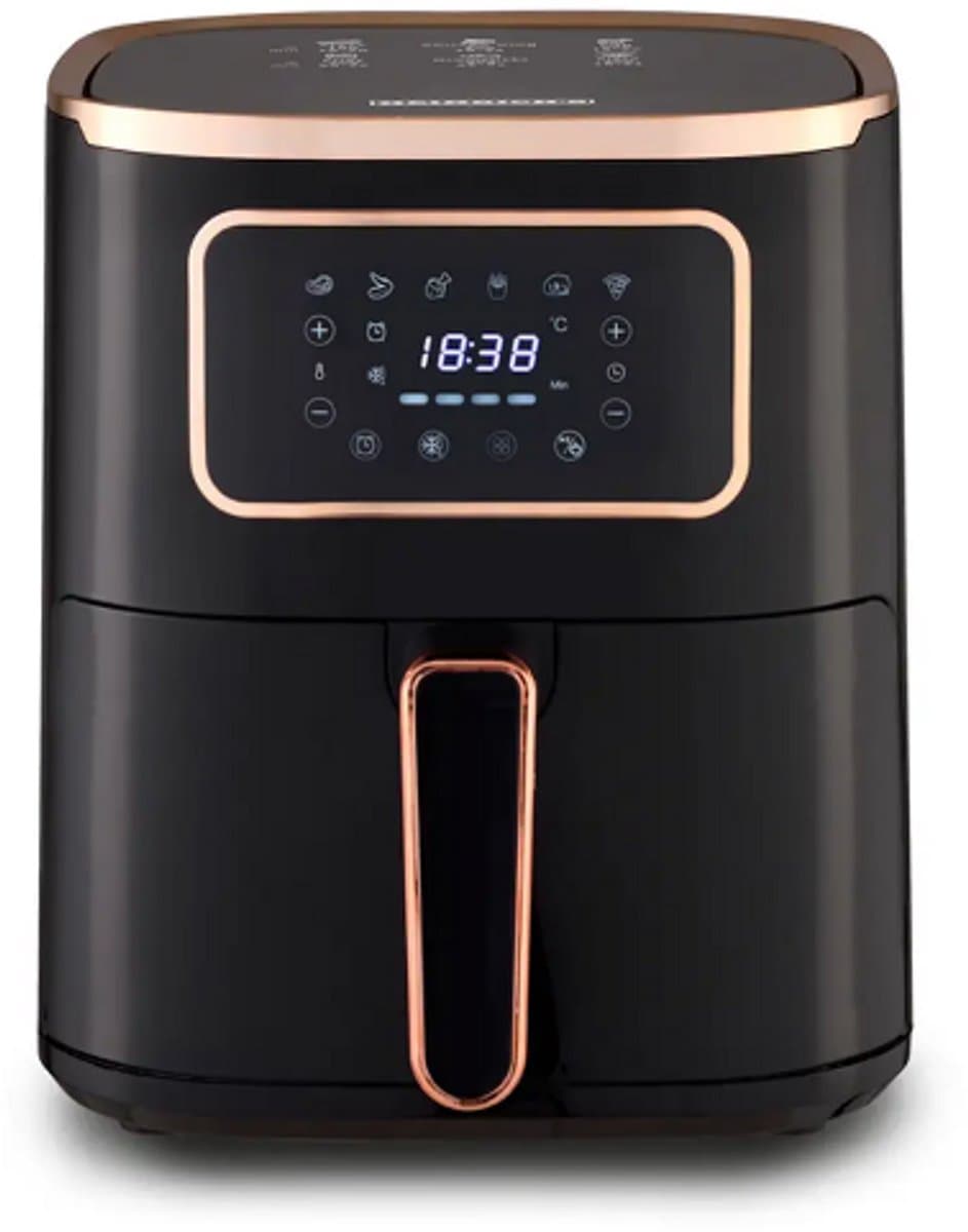 Heinrich's airfryer HFR 8216 zwart 5 L 1450 W vermogen touchbediening 6 automatische programma's — afbeelding 1