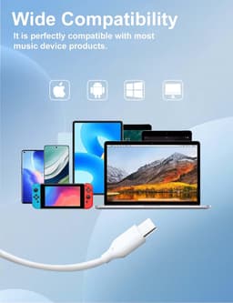 USB-C Hoofdtelefoon met Kabel, In-Ear Oordopjes Type C met Microfoon, Compatibel met iPhone 15 16 iPad Pro, Samsung Galaxy S25 S24 S23 A55 A53, Google Pixel, Huawei, Mi, Oppo, Wit — thumbnail 3