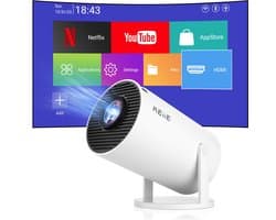 Draagbare Mini Beamer - 1280 x 720 Resolutie - 260 ANSI Lumen - LCD Scherm - WiFi 6 Bluetooth 5.0 - Voor Thuisbioscoop En Outdoor Gebruik