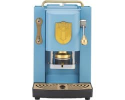Elegante Koffiepadmachine 44mm - Koperen pers - Turquoise afwerking