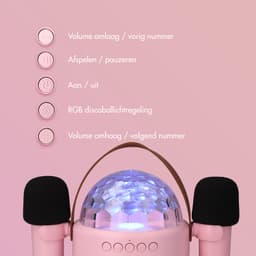 imoshion Sing & Shine Karaoke set - Speaker en 2 Microfoons - Candy Pink — thumbnail 5