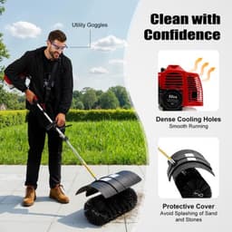 Grasmaaier Benzine 52cc - 1,7 kW Vermogen - PA6 Nylon Materiaal - Zwart - Tuinveger — thumbnail 4