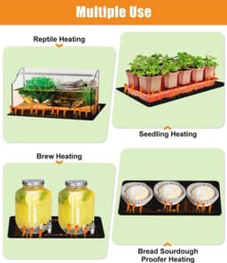 Verwarmingsmatten Planten, 104x50cm, Thermostaat 5-45°C, Auto-Resume — thumbnail 4