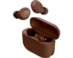 JLab Go Pop Tones Draadloze Oordopjes - oortjes draadloos - 32 uur Speeltijd - EQ Geluidsinstellingen - Bluetooth 5.1 - Oplaadcase met ingebouwde Oplaadkabel – Pantone 4625