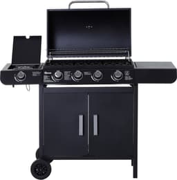 Gasbarbecue - Gas BBQ - BBQ - Barbecue - Barbeque - Grill - 5 branders - Zwart — thumbnail 5
