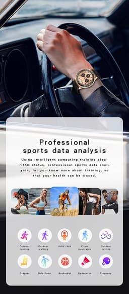 Darenci Smartwatch Superior Pro - Smartwatch heren - Activity Tracker - Touchscreen -  Bluetooth bellen - Bluetooth muziek - Stalen band - Heren - Horloge - Stappenteller - Bloeddrukmeter - Verbrande calorieën - Zuurstofmeter - Waterdicht - Roségoud — thumbnail 3