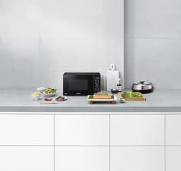 Magnetron met grill en stoomkoker - 1.000 W - pizzapan - 23 L - zwart — thumbnail 2