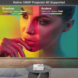 Full HD Mini Beamer met 5G WiFi en Bluetooth - Draagbare Videoprojector voor Thuisbioscoop — thumbnail 4