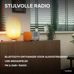 DAB radio - Audizio Vieste - DAB+ radio met subwoofer en Bluetooth - Zilver - Met afstandsbediening — thumbnail 2