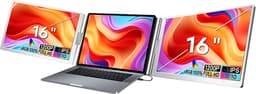 Portable Monitor OneCable - Laptop Scherm Extender - Draagbare Monitor - Inclusief Beschermhoes en Kabels - Full HD - 16 Inch - Grijs — thumbnail 1