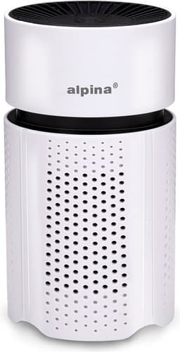 alpina Mini Luchtreiniger met HEPA Filter H13 - Air Purifier met Ionisator voor Ruimtes 6m2 - Lucht Reiniger met USB voor Binnen en Onderweg - Air Cleaner 1.5W - Wit — thumbnail 1