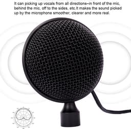 USB Microphone Condensator - USB Microfoon met Standaard - Geschikt voor: PC Computer, Macbook, Laptop en Playstation — thumbnail 3