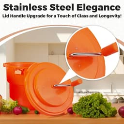 Salade Spinner - Groente Droger - Groenten Drogen - Handsfree Bediening - 10L - Wit — thumbnail 5