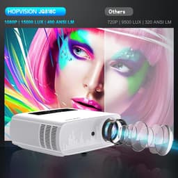 Beamer, Full HD 1080p, 15000 Lux, 5G WiFi Bluetooth, 4K ondersteund, thuisbioscoop, video, compatibel met thuis/outdoor, tv-stick, HDMI, USB, X-box, iOS/Android — thumbnail 4