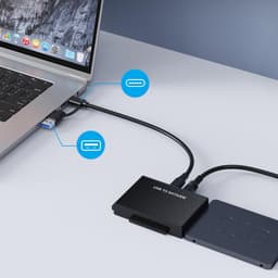 Harde schijfadapter - Converter Kabel - Data Overzetten - Ondersteunt 3 Schijven - Tot 6TB - Zwart — thumbnail 2
