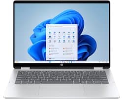 HP OmniBook 5 Flip 2-in-1 14-fp0250ndx Intel Core 5 120U Hybride (2-in-1) 35,6 cm (14") Touchscreen 2K 8 GB LPDDR5-SDRAM 512 GB SSD Wi-Fi 6 (802.11ax) Windows 11 Home Zilver QWERTY