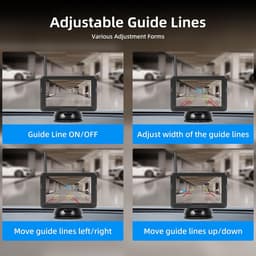 Draadloze achteruitrijcamera kit met 4,3 inch IPS achteruitkijkcameramonitor - Waterdichte IP69 nachtzicht achteruitrijcamera voor auto vrachtwagen camper aanhanger — thumbnail 3