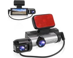 SnelShoppen - 3.16" Auto Dashcam, Dubbele Autorij Recorder met HD Nachtzicht, Achteruitrij Monitor, 1080P Full HD Scherm voor Parkeren en Veiligheid
