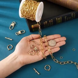Ovale ketting choker van roestvrij staal met paperclip design, geschikt voor vrouwen en meisjes voor een stijlvolle en duurzame look — thumbnail 3