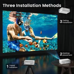 Draagbare Mini Beamer – Videoprojector met Smartphone Projectie – Voor iOS, TV Stick, USB en Laptop – Thuisbioscoop & Buiten — thumbnail 4
