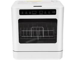 Tafelvaatwasser - Compacte vaatwasser - Keuken schoonmaken - UV en hete lucht - 43x39cm - Wit