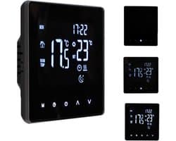 Intelligente Thermostaat - Temperatuurregelaar Verwarming - Comfort Verwarmen - Week Programma - 230 Volt - Zwart