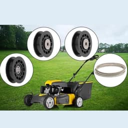 Grasmaaier Poelie Riem Set - Reserveonderdelen Gazonmaaier - Gazon Onderhoud - Brede Compatibiliteit - 22 inch - Zwart — thumbnail 2