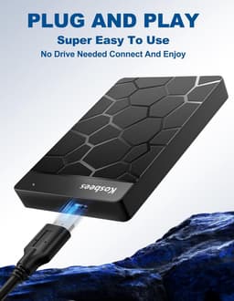 Externe Harde Schijf - Draagbare Opslag - Bestanden Opslaan - Plug and Play - 1 TB - Zwart — thumbnail 5
