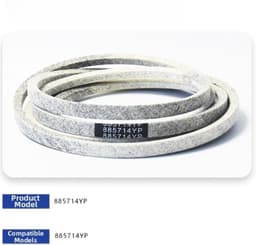 Grasmaaier Riem - Vervangende Riem - Gazon Onderhoud - Versterkte Kern - 48 Inch Dek - Zwart — thumbnail 5