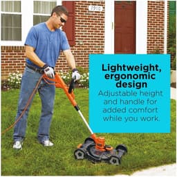 Grasmaaier - Grastrimmer - Gazon Onderhoud - Handmatig - 305 cm - Zwart Oranje — thumbnail 4