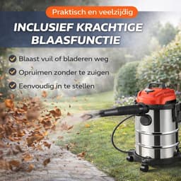 Industriële Nat- en Droogzuiger 3-in-1 – 15 Liter – 1200W – Met Blaasfunctie – Waterdichte Bouwstofzuiger — thumbnail 3