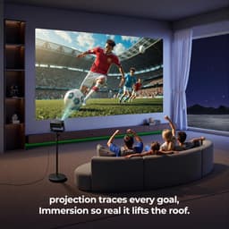 SnelShoppen - 4K Wi-Fi Bluetooth Projector met Netflix/YouTube/Prime Video, 360° Rotatie, 180° Verstelbaar, Ideaal voor Feest, Camping, Thuisbioscoop — thumbnail 5