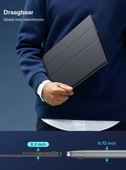Uperfect 15.6-inch 1080P Draagbare monitor, 10-punts Touchscreen, 1200:1 IPS Draagbaar scherm, 178° volledige kijkhoek voor laptop/telefoon/spelconsole, VESA-montage mogelijk — thumbnail 3