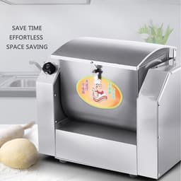 Elektrische Deegmixer - Keukenmachine Kneedmachine - Bakken Brood Maken - 90 Graden Kantelkneden - 10 Liter Bak - Zilver — thumbnail 2