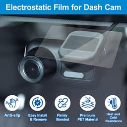 SnelShoppen - Extra Sterke Dashcam Kleefpads voor Voorruit en Dashboard - Antistatische Folies voor Dashcams - Transparante Montage Film - 5 Stuks — thumbnail 2