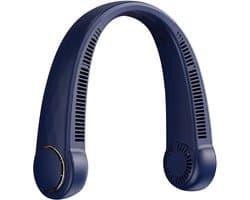 Draagbare nekventilator, 360° verstelbare ventilator zonder bladen met 4000mAh batterij, draagbare ventilator voor kantoor, thuis, op reis, buiten, 3 snelheden (A)