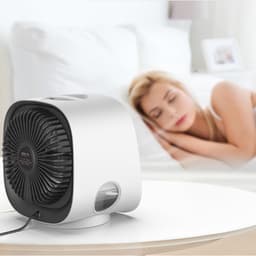 Draagbare luchtkoeler - Mini USB draagbare airconditioner - Compacte koelunit - Stille werking - IJskristal - 3 instelbare snelheden - Voor slaapkamer, kantoor, auto — thumbnail 3