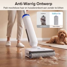 Lubluelu T9 nat- en droogzuiger - 180° ultradunne liggende stand - 20Kpa Draadloze Nat- en droogzuiger met zelfreinigend systeem – LCD-scherm - Alles-in-één vloerreiniger - Geschikt voor Harde vloer — thumbnail 3