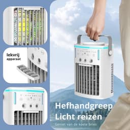 4-in-1 draagbare airconditioner - Met afstandsbediening - Draagbare luchtkoeler voor de slaapkamer (zonder flexibele slang) - Mini-airconditioner - Ventilator - Airconditioner - Luchtkoeler (drie standen) — thumbnail 5