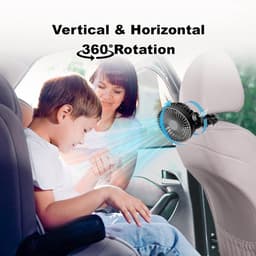 Kinderwagen Ventilator – USB Oplaadbaar – Clipventilator – 720° Draaibaar – Tot 40 Uur Accuduur – Stil – Zwart — thumbnail 5