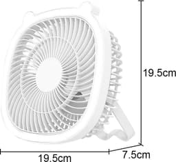 Oplaadbare campingventilator met led-lantaarn – draagbare ventilator voor tenten en buiten — thumbnail 4