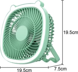 Oplaadbare campingventilator met led-lantaarn – draagbare ventilator voor tenten en buiten — thumbnail 3