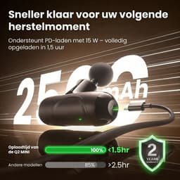 Massagengun - Massage Pistool - Massage Gun - Zwart - 14cm x 11cm x 5cm — thumbnail 3