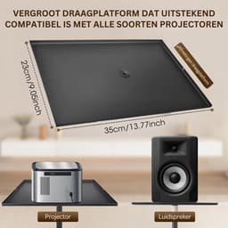 CLVP® Projector Statief – Beamer Statief Met Laptop Verdieping – Verstelbaar Standaard — thumbnail 3