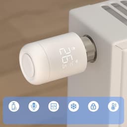 Slimme Radiator Thermostaat - Verwarming Controller - Energie Besparen - WiFi Bediening - 9 x 5.3 cm - Wit — thumbnail 5