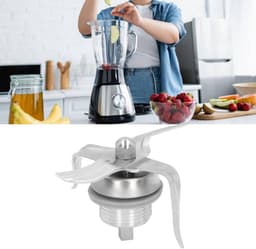 SnelShoppen - Mixing Knife RVS Mes met 3 Ringen en Afsluiting voor Voedselprocessor Thermomix 3300 Vervangaccessoire — thumbnail 3